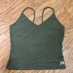 Victoria’s Secret Olive Green Ribbed Tank Top